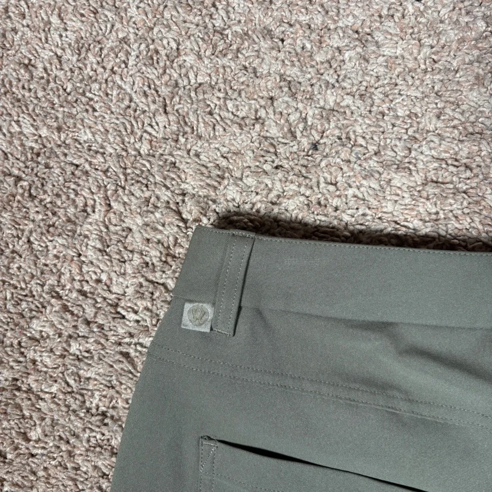 Lululemon Commission Slim-Fit Pant Warpstreme Sage Grey Green LM5AQHS Mens 34